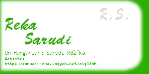 reka sarudi business card